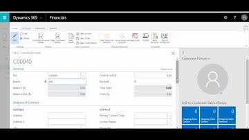 Create a Customer in Microsoft Dynamics 365 Financials