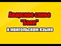 Аварские слова в тюркских и монгольских языках!!!