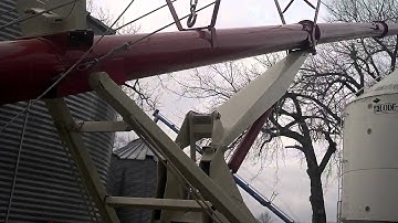 Wet corn into bin. Niles North Dakota