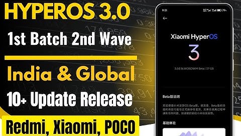 HyperOS 3.0 India & Global 1st Batch, 2nd Wave 10+ Update Released, HyperOS 3.0 India Nov,Dec Update