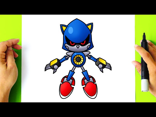 Desenhos de Metal Sonic para Colorir, Pintar e Imprimir 