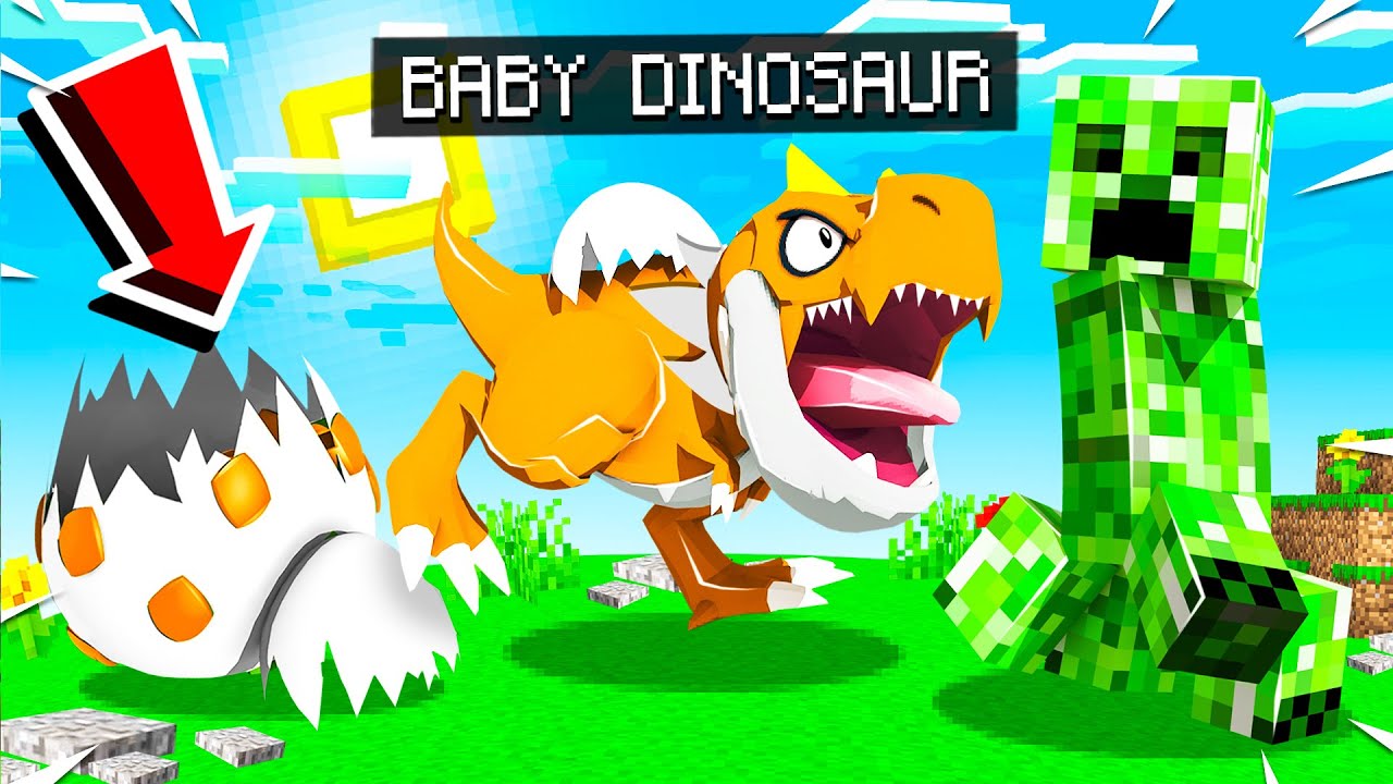 HATCHING THE STRONGEST BABY DINOSAUR IN MINECRAFT!