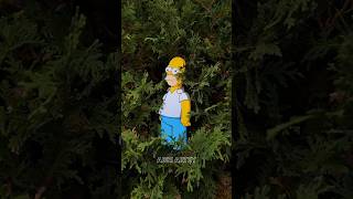 Drawing Homer Simpson in a Bush Meme with Posca Markers! #shorts