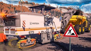 Bau Simulator #11: Straßenbau: Asphalt fräsen und neue Straße bauen! | CONSTRUCTION SIMULATOR screenshot 5