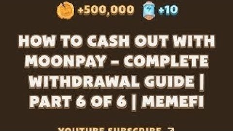 MemeFi New Video Code | How to Cash Out with MoonPay – Complete Withdrawal Guide |Part | MemeFi Code