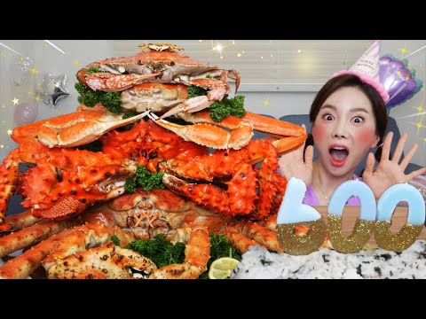 [Mukbang ASMR] Thanks for 6M✨ Giant Crab Cake 🦀 Kingcrab BlueCrab SnowCrab MiniCrab Ssoyoung