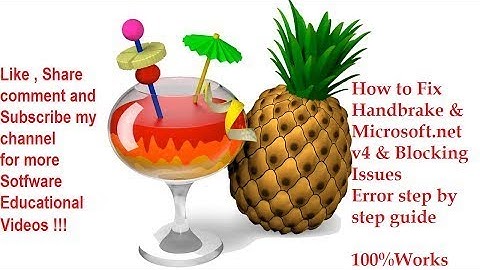 How to fix HandBrake Microsoft.Net & Blocking Issue on Windows 10 latest Method 2020 Computer Tech