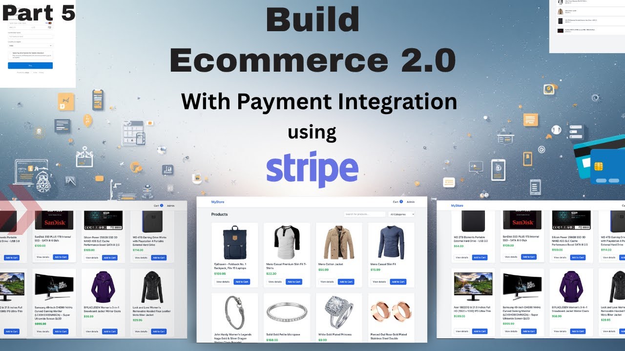 Full E-Commerce App with Payment Gateway (Stripe) | JavaScript, HTML ...