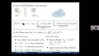 Benjamin Hinrichs: Wavefunction Renormalization of Linear Field-Matter Interactions