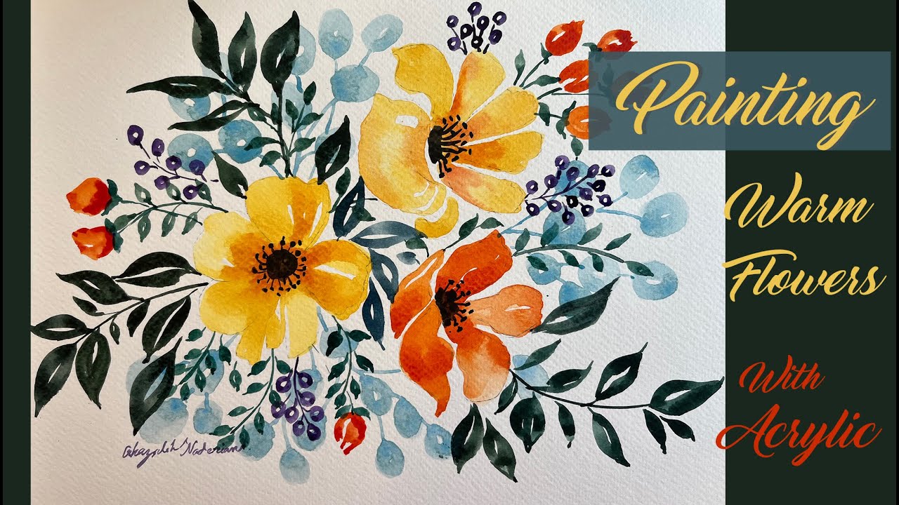 Painting flowers 🌸 How does Hot Press Watercolor Paper work? 