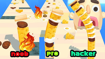 NOOB vs PRO vs HACKER - Sandwich Runner 3d Gameplay All Level iOS,Android