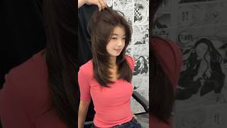 Amazing Curtain Bangs & Layers Transformation 😍 | Haircut Shorts #haircut #faceframinglayers #curtai