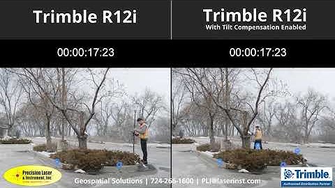 Trimble R12i vs Trimble R12i with Tilt Compensation Enabled!