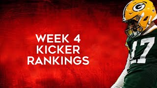 Top 12 Kicker Rankings Week 4 Fantasy Football