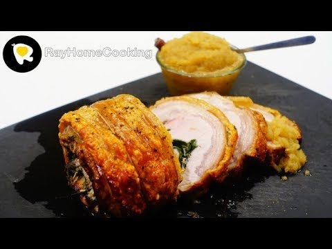 Stuffed Pork Loin Roast w/ Apple Sauce - Christmas Special Recipe!!