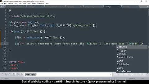 Social Website from scratch - Part 99 - search feature | OOP PHP with MYSQL Database