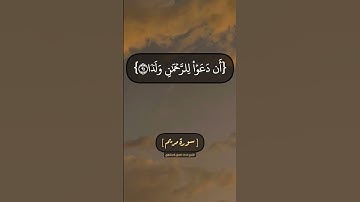 سورة مريم الآية ٨٨ الى ٩٥ بصوت الشيخ محمد صديق المنشاوي