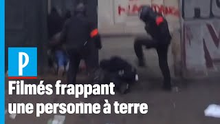 Grève du 5 décembre : deux policiers filmés frappant une personne à terre