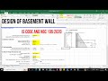 RCC Basement wall design (Manually) | ETABS Modeling of Multistory Building | NBC 105:2020, IS 1983