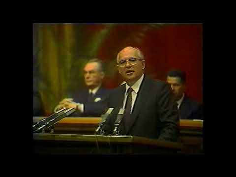 Mikhail Gorbachev Speaking in 1987 about a World without Weapons and Violence