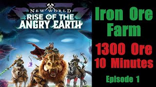 New World Iron Ore Farm Route #1 - 1300 Ore in 10 Minutes - English Detailed Steps 2023