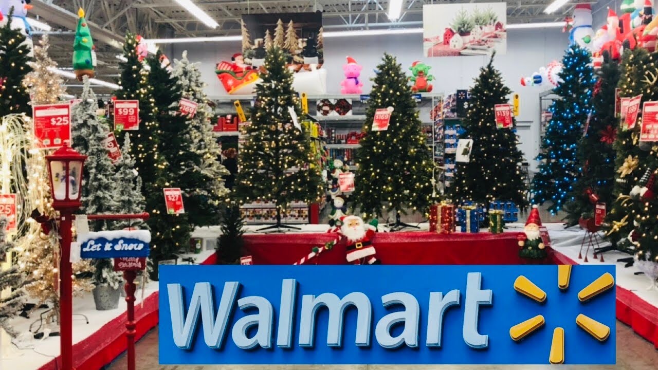 WALMART CHRISTMAS X’MAS TREES STORE DISPLAY SEPTEMBER YouTube