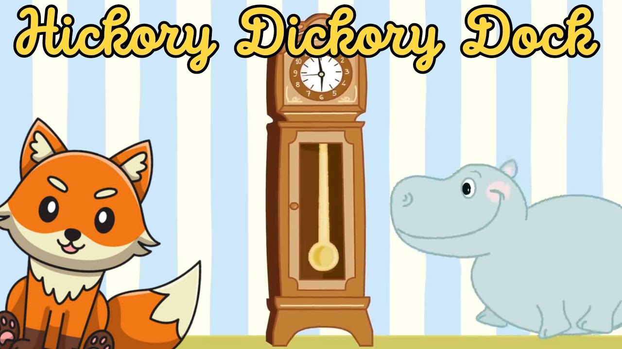 Hickory Dickory Dock Hippo! Split Black and White Color