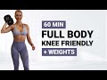 60 MIN FULL BODY POWER WORKOUT DB | Knee Friendly |   Weights | Core | Back | Strength | No Jumping