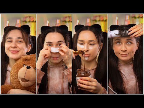 Elsarca ASMR Cute Teddy Makeup and Scincare😍 XO TEAM TIKTOK #xoteam #tiktok #elsarca #asmr