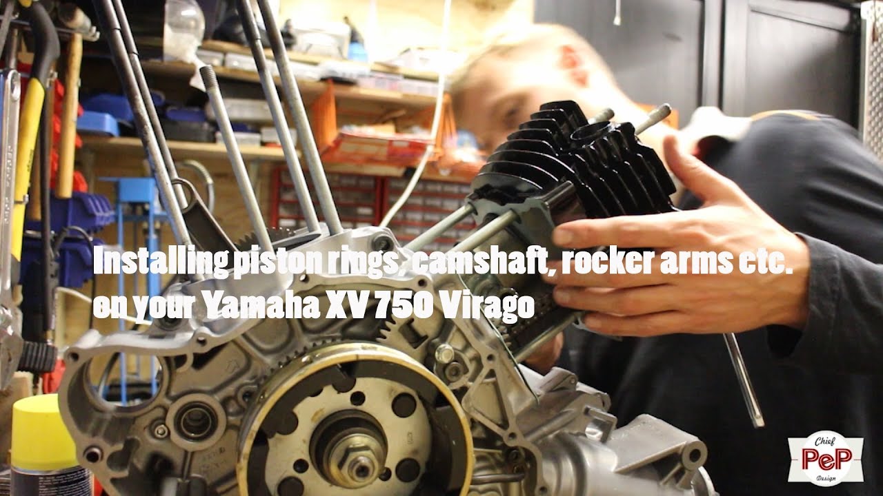 Installing cylinder head, pistons rings, valves