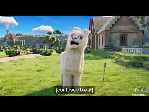 ￼ the Minecraft movie llama clip