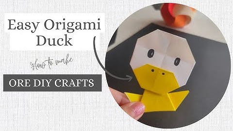Easy Origami Duck Tutorial - How to make paper animals - DIY