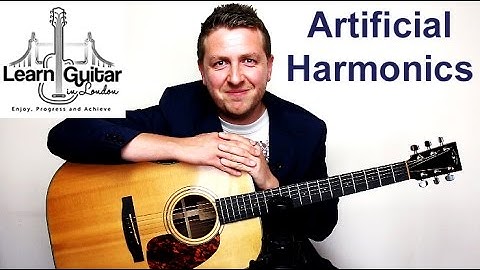 How To Play Artificial "Harp Like" Harmonics On Acoustic Guitar - FREE TAB