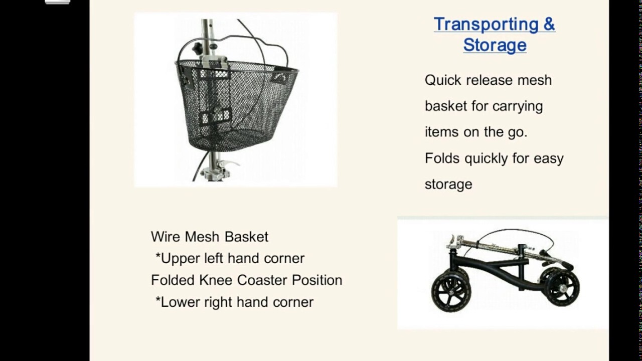 Roscoe Knee Scooter Features - YouTube