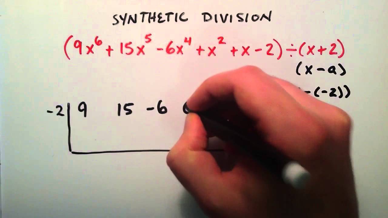 How to do Synthetic Division Example 2