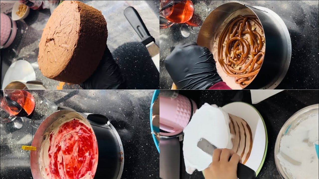 #كوموند كيك ديزاين🎂 احترفي صناعة الكيك من الاول الى الاخير حشو و تغليف و تحضير كيكة توديع العزوبية 🎊