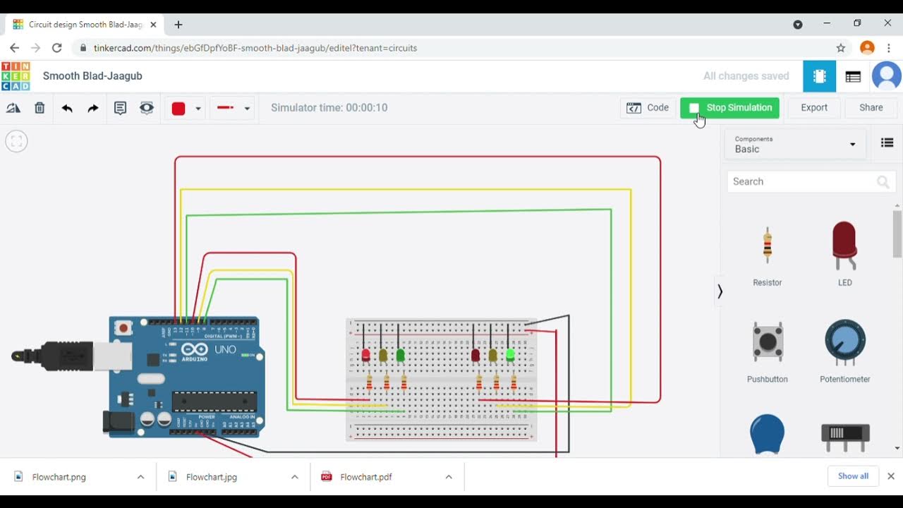 Two way traffic light simulation - YouTube