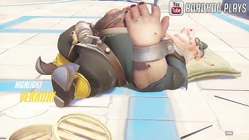 RoadhogPlays Daily Overwatch Highlights: Funny Roadhog Hook on ILIOS: Well Map!