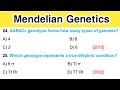 Mendelian Genetics - Inheritence and Variation MCQ Class 12