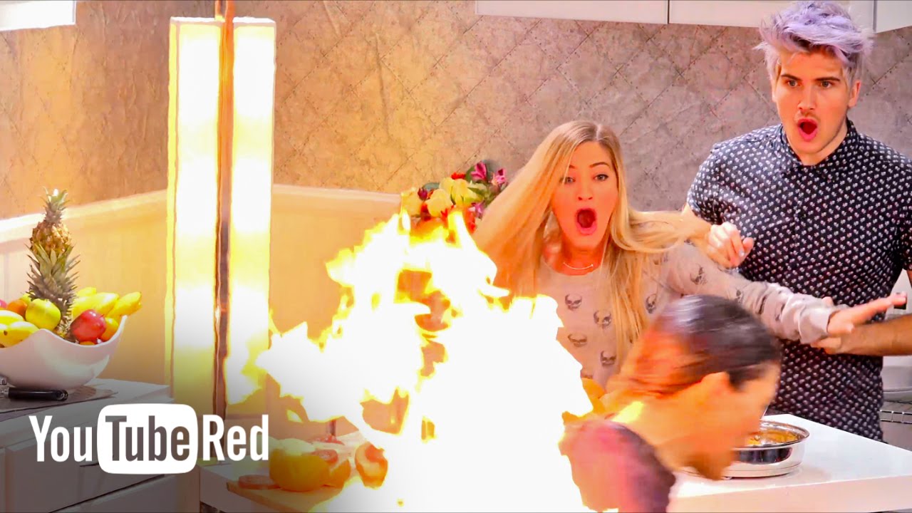 Fire Behind the Scenes with iJustine - Prank Academy Free Preview - Watch Jesse and Jeana teach iJustine how to pull a blazing prank on Joey Graceffa. 