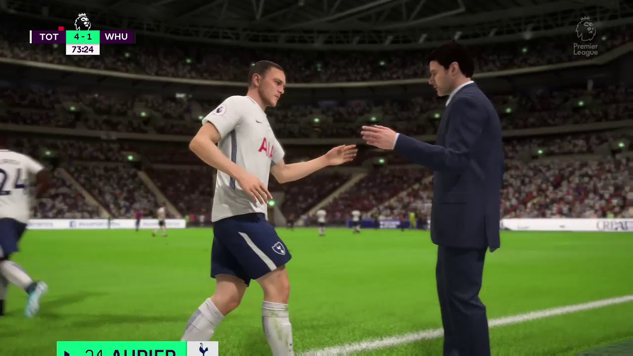 FORM 2018: FIFA 18 Full Gameplay Tottenham Hotspur Vs West Ham United (Second Half)