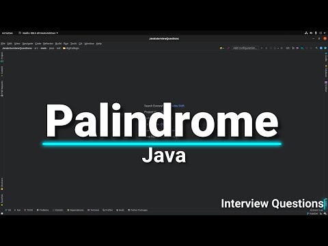 Palindrome Interview Question in Java