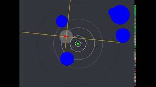 Bio-inspired light source seeking with run and tumble algorithm simulation in PyGame