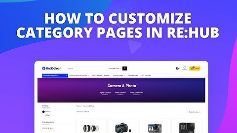 How to make category page customization in Rehub theme