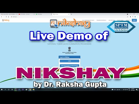 #spymindia#Live Demo of NIKSHAY Portal by Dr. Raksha Gupta