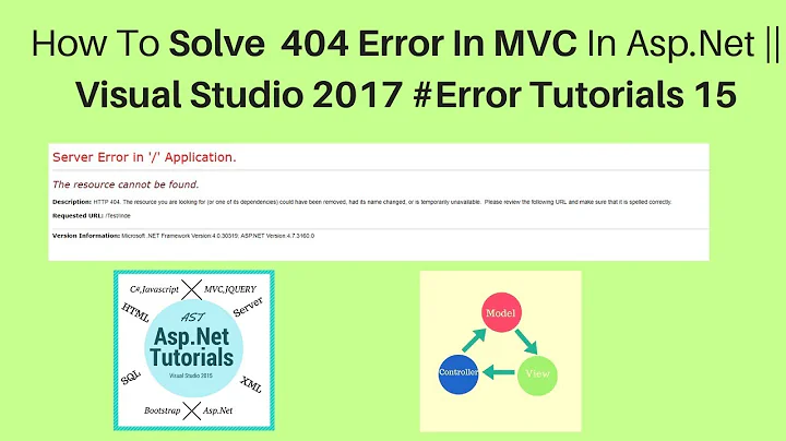 How to solve 404 error in mvc in asp.net || visual studio 2017 #Error tutorials 15
