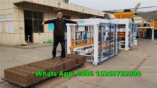 QT6-15 fully automatic 6 inches concrete hollow block machine with hydraulic system
