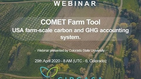 Webinar - COMET Farm tool