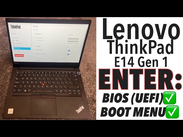 Lenovo ThinkPad E14 Gen 1 - How To Enter Bios (UEFI) Settings