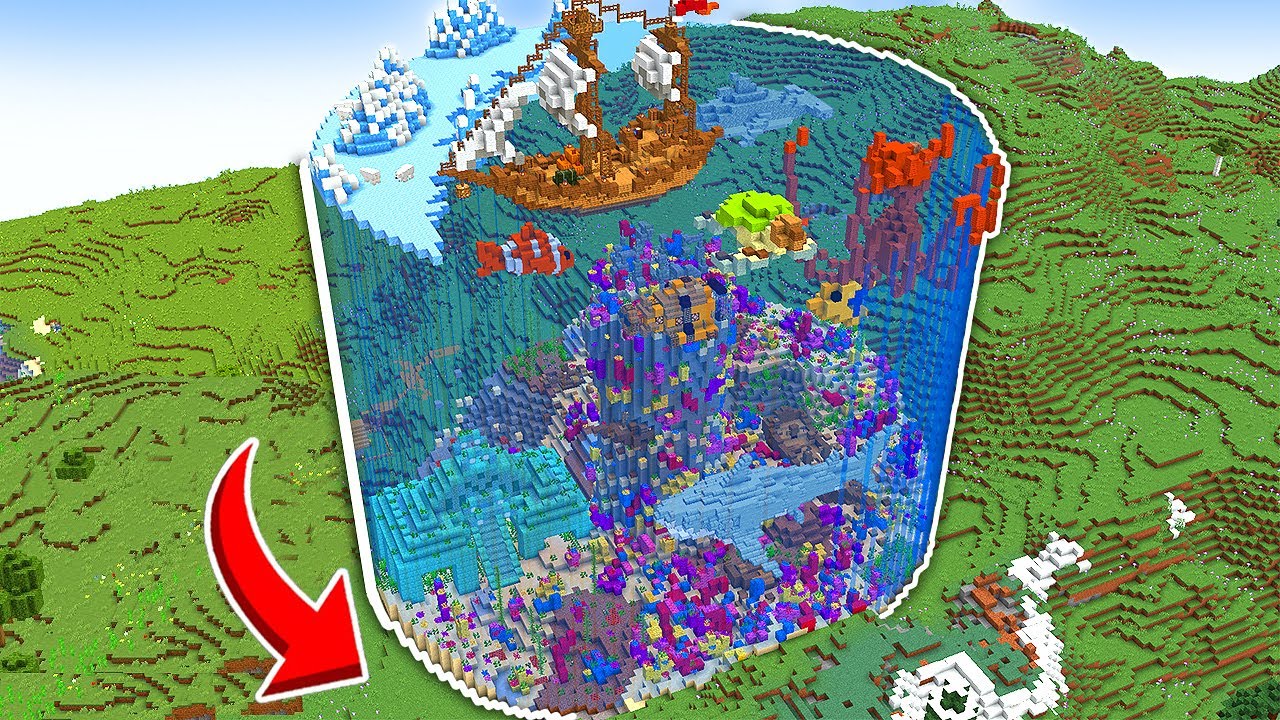 I Transformed the OVERWORLD into an OCEAN in Minecraft Hardcore! - YouTube